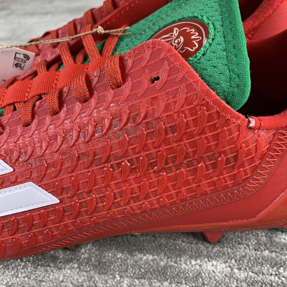 Adidas Adizero Football Cleats Mens 12 \'Sriracha\' Red Green NEW main image 4